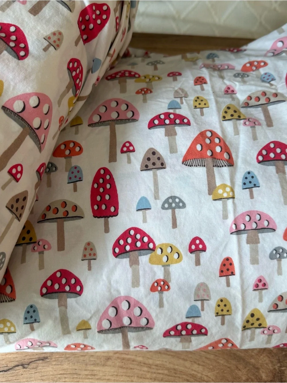 Cath Kidston London Mushroom Russet Twin Sheet Set Cotton Percale 3pc Lights